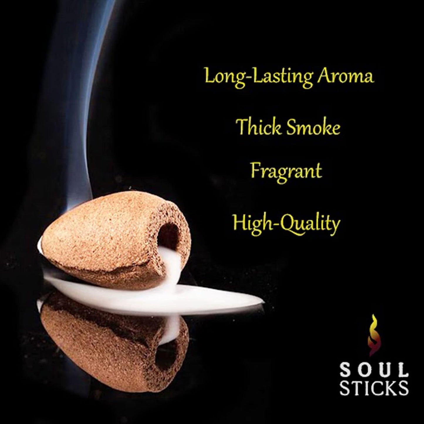 SOUL STICKS Backflow Incense Holder Burner Waterfall Fountain for Home, Office, Yoga, Room Decor & Aromatherapy with 1 Pack of 10 Backflow Fragrance Cones Included (Zen Forest)