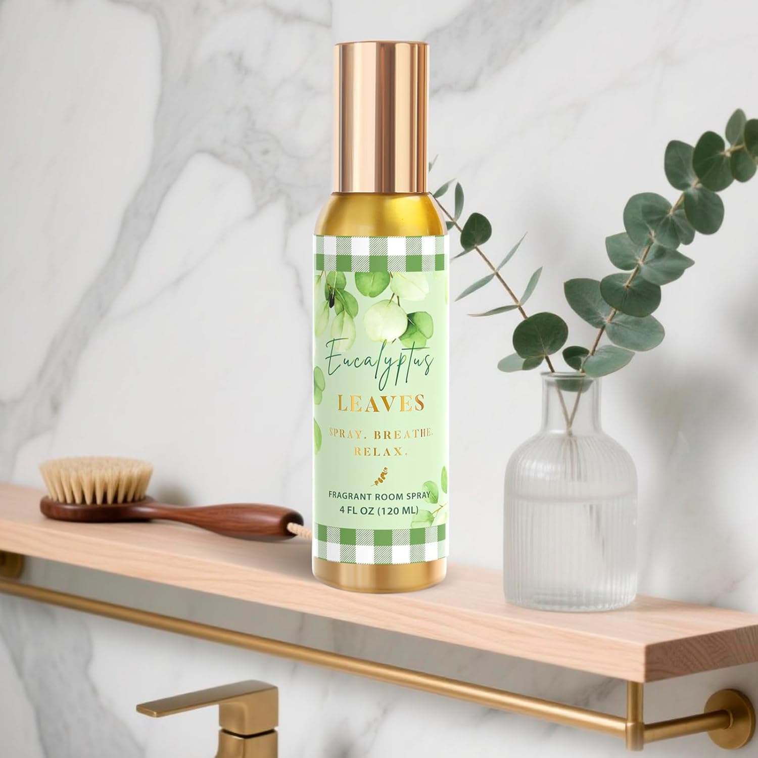 Room Spray, Eucalyptus Leaves, 4 fl oz, Air Freshener for Home, Long-Lasting Odor Eliminator for Bathroom and Office