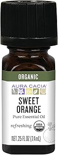 Aura Cacia Organic Sweet Orange Essential Oil 0.25 fl. oz.