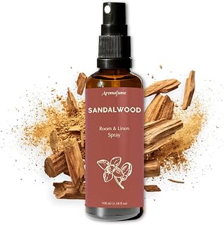Sandalwood Room, Linen & Pillow Spray by Aromafume | 100ml/3.38 fl oz | with Pure Sandalwood Essential Oil | Aromatherapy Spray for Relaxation, Sleep & Stress Relief | Mist for Bedding, Fabrics