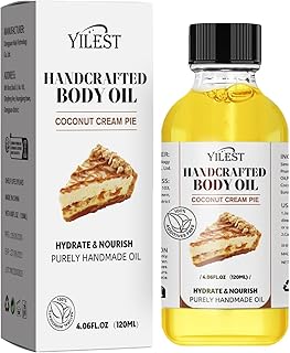 Organic Coconut Oil Body Oil for Dry Skin - Sweet Almond & Coconut Oils Blend, Moisturizing, Nourishing & Aromatic Skin Care Treatment for Women & Men, 4.06 Fl Oz, Hydrating & Non-Greasy