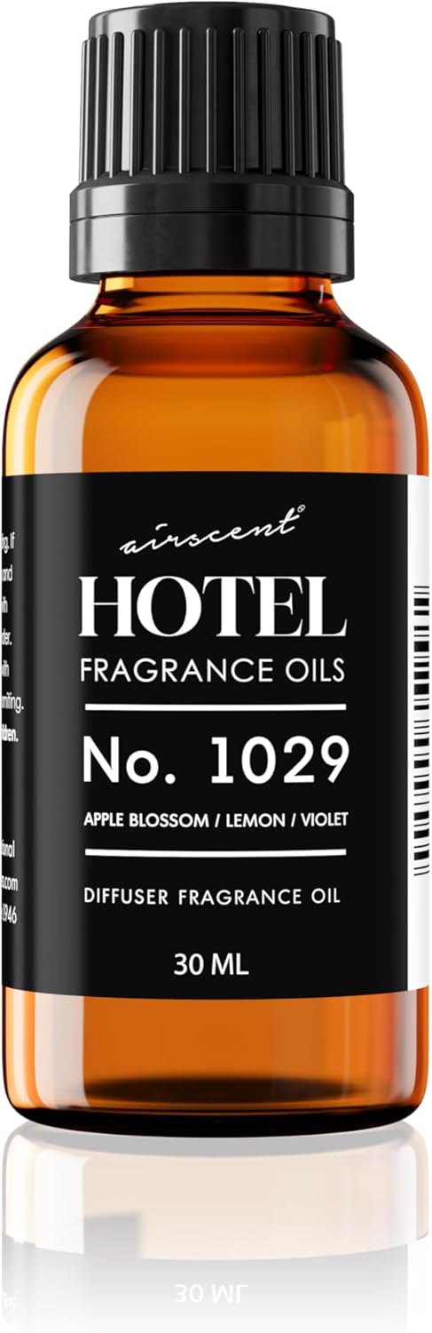 AirScent Hotel Diffuser Oil No. 1029 Inspired by The Floral Breeze Hotel Scent - Premium Fragrance Oil for Ultrasonic and Waterless Diffusers and Crafting - 30 mL, 1 fl oz Glass Bottle with Dropper