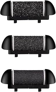 CIVYPRO Extra Coarse 3 Refill Rollers for Electric Feet Callus Remover V-601, Replacement Heads Foot Care Pedicure Tools Pack-1 Coarse, 1 Regular and 1 Gentle Rollers (Black)