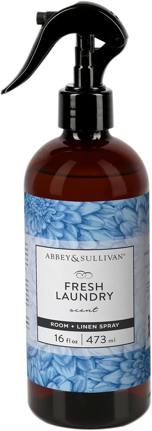 Abbey & Sullivan Odor Eliminating and Refreshing Linen and Room Spray, Fresh Laundry, 16 oz