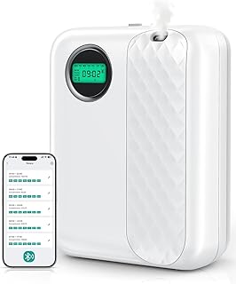 RoyAroma Waterless Essential Oil Diffuser for Home & Office, Smart Bluetooth App Control Scent Machine, 3000 Sq Ft Coverage, 400mL Cold Air Aromatherapy for Large Rooms - Pearl White