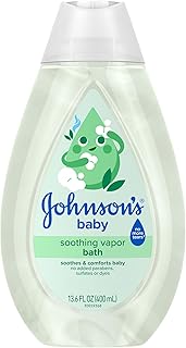 Johnson's Baby Soothing Vapor Bath with Calming Aromas to Relax Babies, Gentle No More Tears Formula, Soothes & Comforts Baby, Hypoallergenic, No Added Parabens, Sulfates & Dyes, 13.6 fl. oz