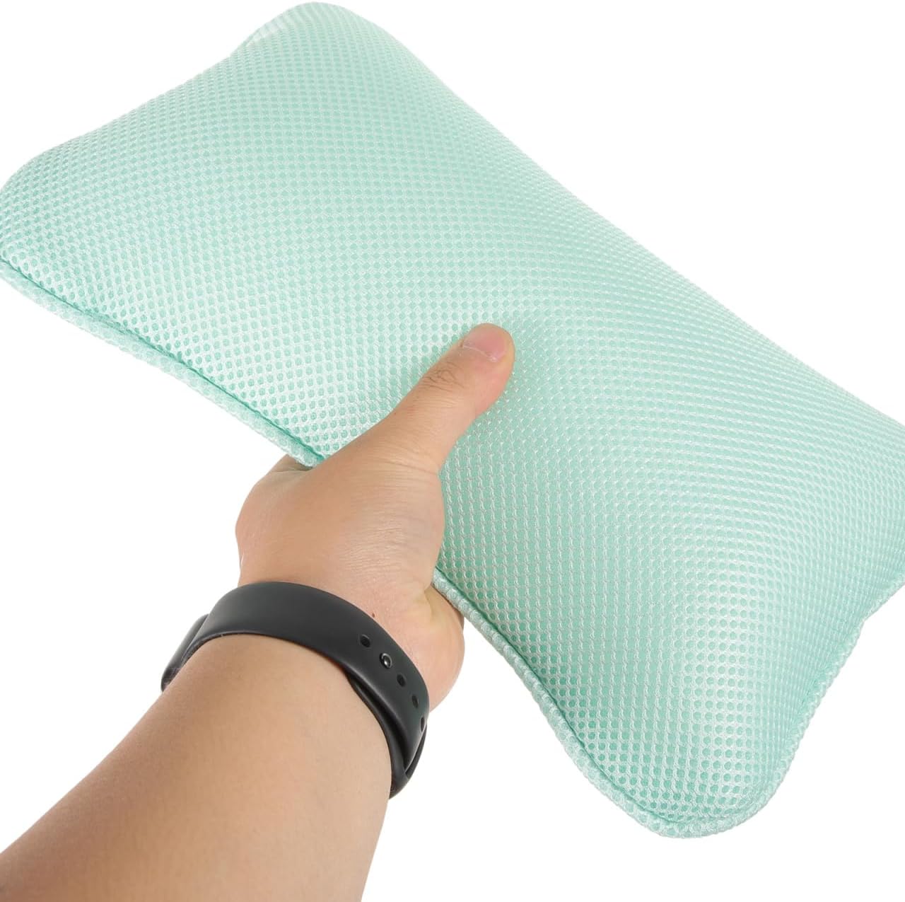 Ipetboom Bathtub Pillow for Head and Neck,3D Mesh Bath Cushion with Suction Cups, 11.4x7.5 in Non Slip Washable Spa Support for Tub Relaxing, Shower Room, Hotel and Home Soaking