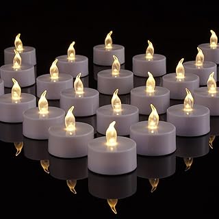 TSLVIC LED Battery Tea Light Candle - 100 Pack Flameless Candles Realistic and Bright Flickering Tealight Long Lasting 200 Hours for Holiday Celebration, Party, Home Decoration Warm White