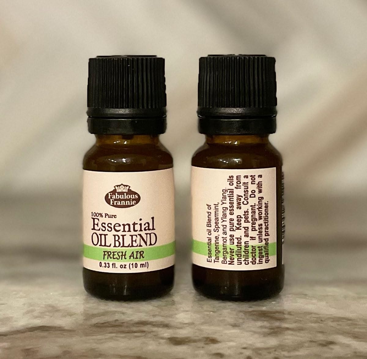 Fabulous Frannie Fresh Air Essential Oil Blend Pure, Undiluted Essential Oil Blend of Tangerine, Bergamot, Ylang Ylang and Spearmint 10ml (Pack of 1)