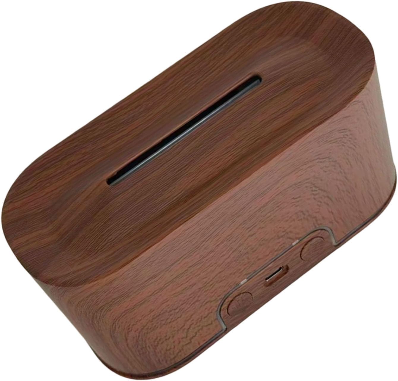 Fafeicy Essential Oil Diffuser, Dark Wood Grain Ultrasonic Humidifier with 7 Color Changing Lights for Home Bedroom Office (Dark Wood Grain)