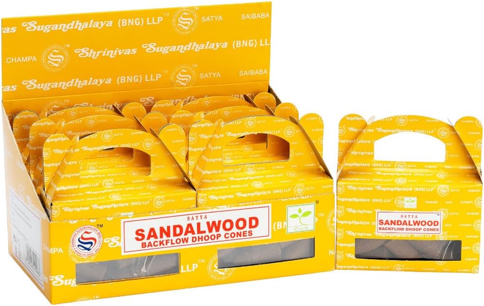Satya Sandalwood Backflow Incense Cones