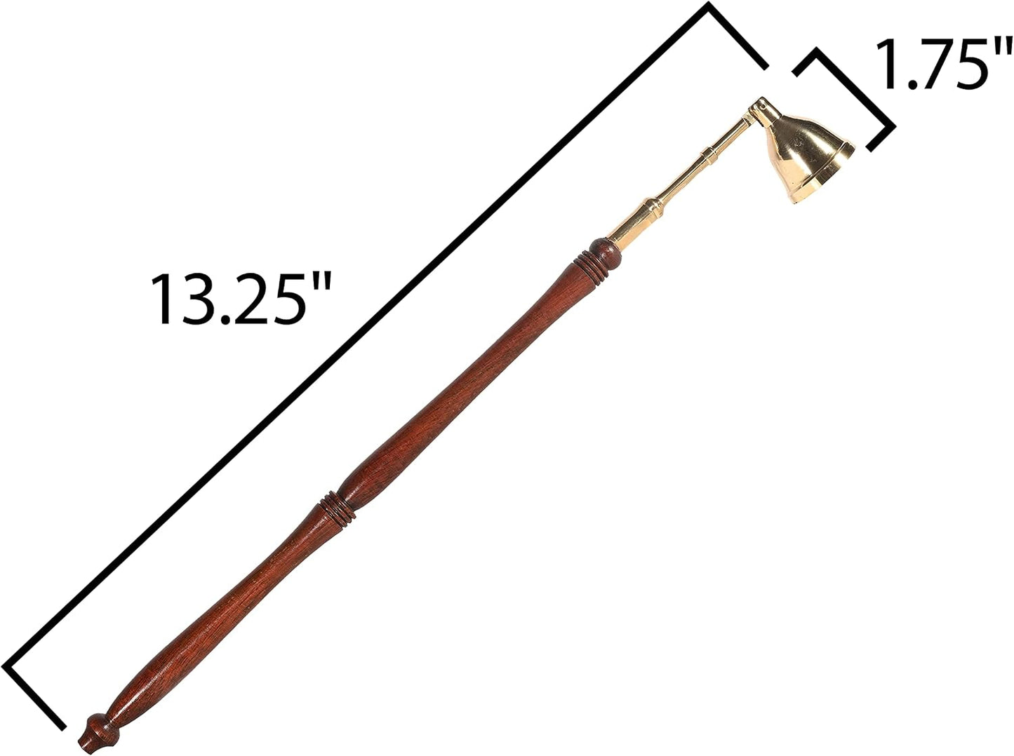 Incense Garden Candle Snuffer - 2 Pack - Brass Tip with Wood Handle