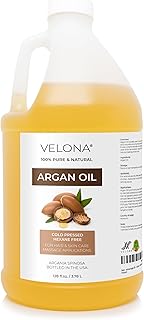 velona Argan Oil - 1 Gallon / 128 Fl Oz | 100% Pure and Natural | Morocco Oil | Skin, Body and Face Care | Nails Protector | Unrefined, Cold Pressed