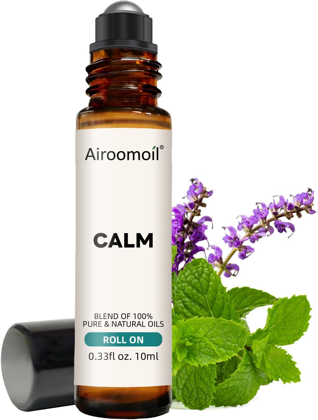 Calm Essential Oil Roll-On – 0.33 Oz Portable Travel Size, 100% Natural, Gentle Floral-Citrus Aroma for Aromatherapy & Self Care – Pre-Diluted Rollerball, Skin-Friendly – Gift for Women