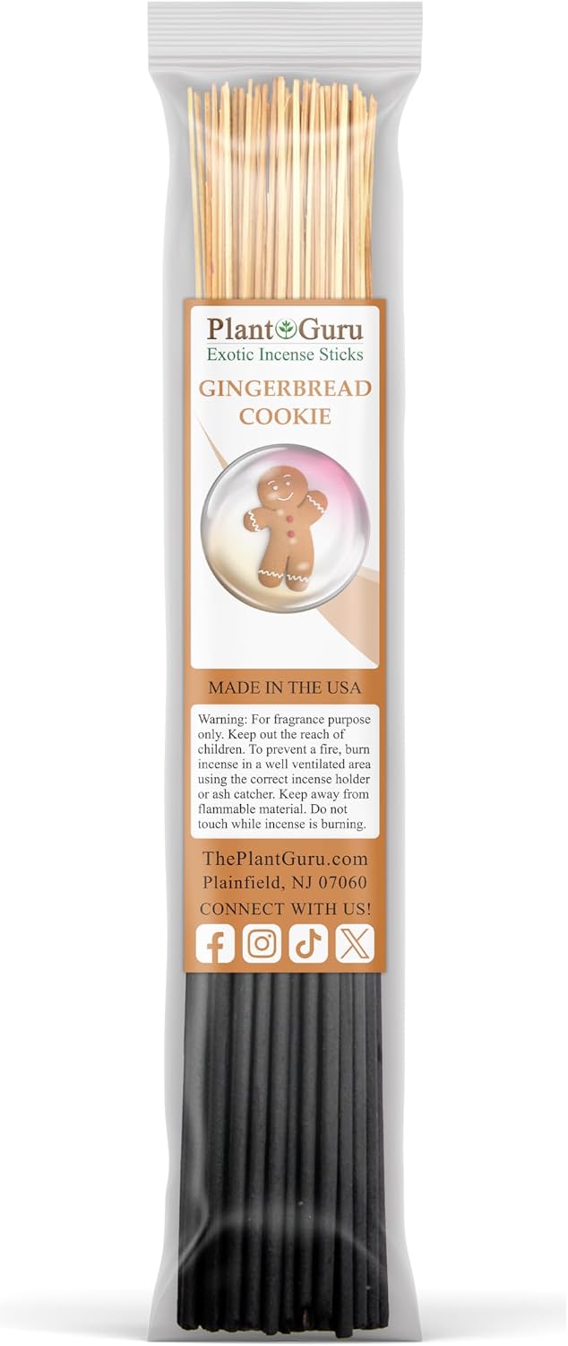Bakery Incense Sticks Variety Set Bulk 500 Pack Sampler 11" Sticks - 5 Bundles of 100 Sticks Per Bundle. Birthday Cake, Blueberry Muffin, Chocolate Cake, Gingerbread Cookie and Sugared Snickerdoodle.