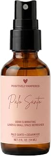 Palo Santo Luxury Small Space Air & Linen Freshener Spray - Palo Santo + Cedarwood - Artisan Blended Home Fragrance - Non Toxic Room Spray + Odor Eliminator - 2 oz Travel Size