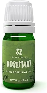 Rosemary Essential Oil - 100% Pure, Natural and Undiluted - Extracted from Fresh Rosemary Organically grwon in High Altitude- Fresh & Herbal Scent with Earthy Overtones - Vegan - 0.17oz