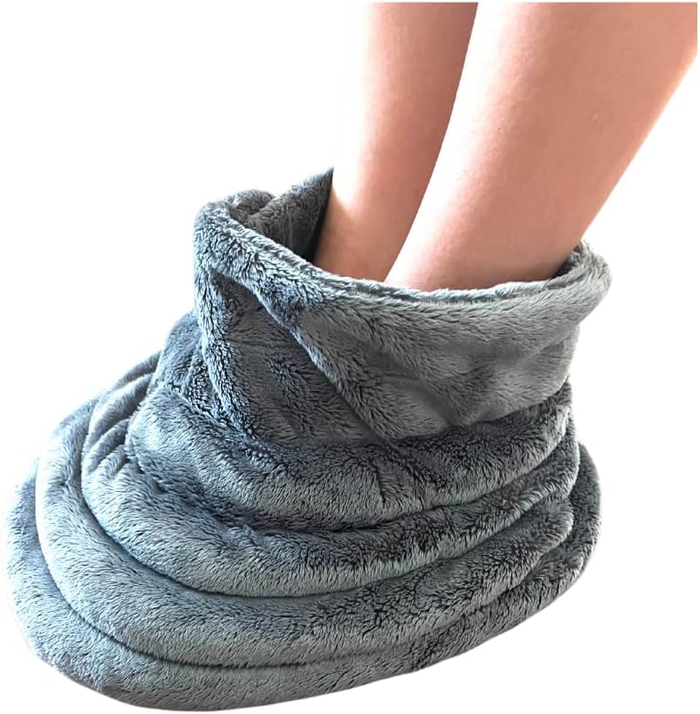 Cozy Microwavable Foot Warmer with Soft Fleece - Soft Comfort hot Pack for feet – Small-Med - Reusable Heat Pack for Cold Feet, Soothing Pain & Relaxation – No Charging, just Heat and Relax
