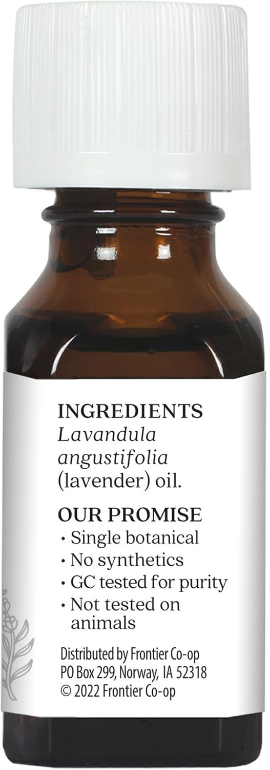 Aura Cacia 100% Pure Lavender Essential Oil GC/MS Tested for Purity 15 ml (0.5 fl. oz.) Lavandula angustifolia