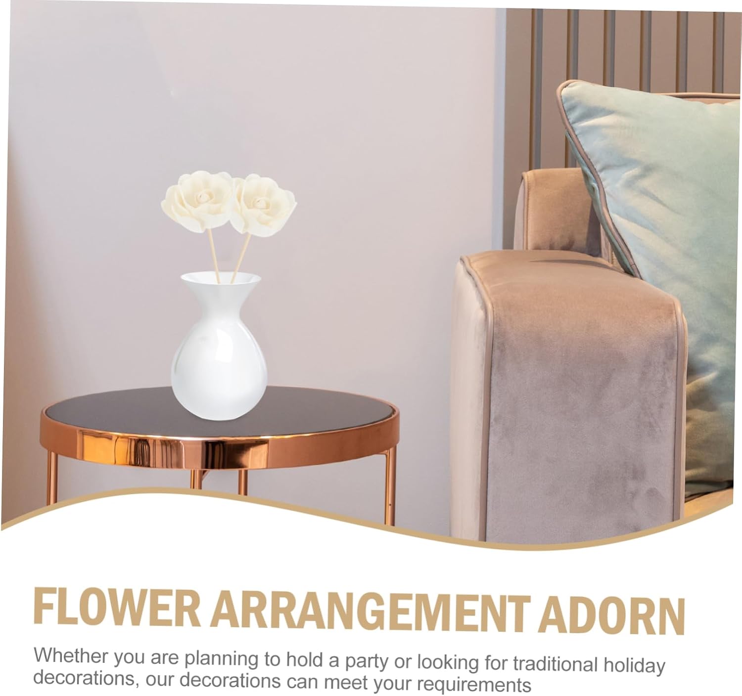 HEALLILY 5 Pcs Natural Wavy Rattan Diffuser Sticks Essential Oil Reeds for Home Fragrance and Aromatherapy Porous Aroma Oil Diffuser Accessories with Flower Design for Living Bathroom