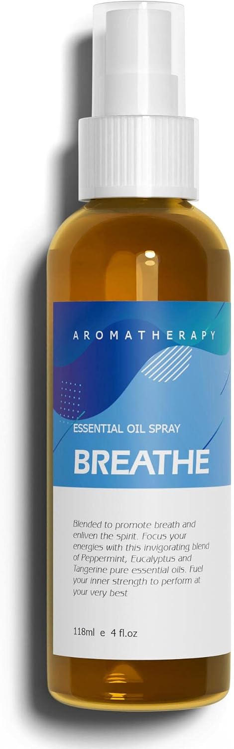 Benatu Peppermint Eucalyptus Essential Oil Blend Spray for Body and Hair, Multi-Use Natural Breathe Scent Aromatherapy Room Mist for Linen, Bedding, Fabric, Pillow, Car 4 fl oz
