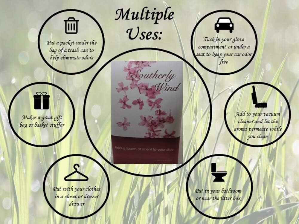 Southerly Wind Scented Sachets Pack of 3, Everyday - Long-Lasting Scented Bags, Home Fragrance, Air Freshener & Deodorizer for Closet, Room, Drawer, or Cars, Made in USA