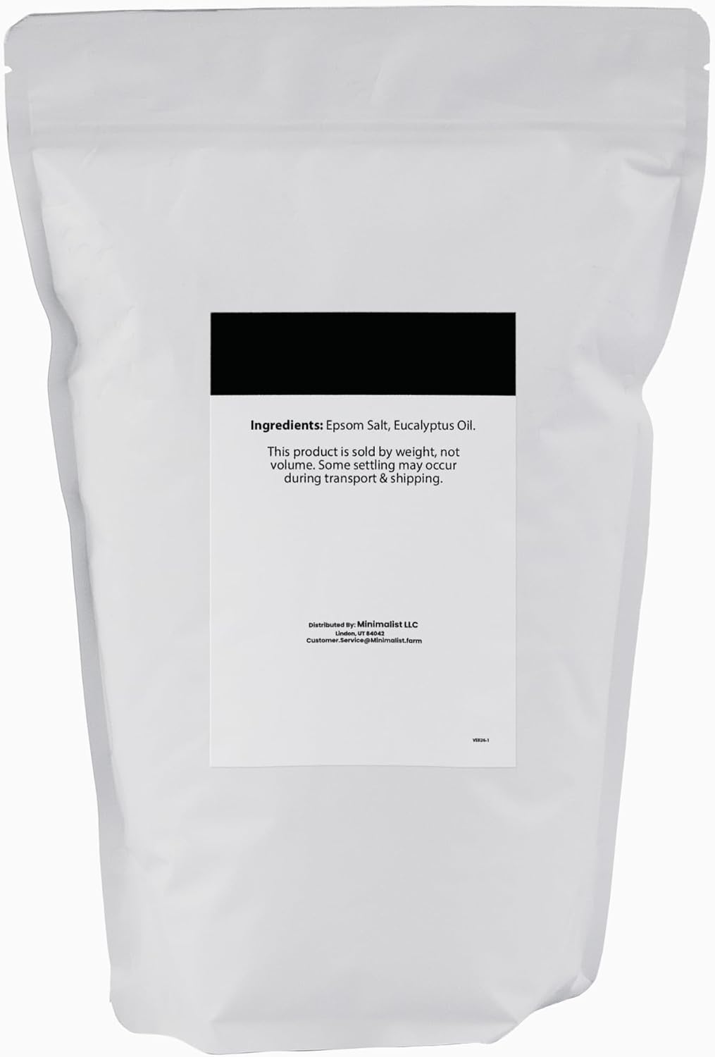 Minimalist Epsom Salt with Eucalyptus Oil, Perfect for Scented Baths and Soaks, Packaged for Convenience in a Refillable Bag (80 Ounce)
