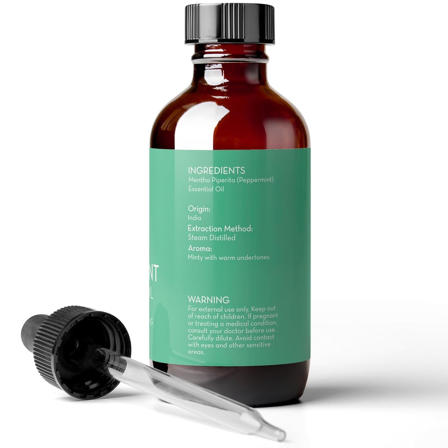 Pure Body Naturals Peppermint Essential Oil, 4 Fl Oz - Pure and Undiluted Mentha Piperita Oil, Therapeutic Grade Aromatherapy Oil for Diffuser, Relaxation and Focus