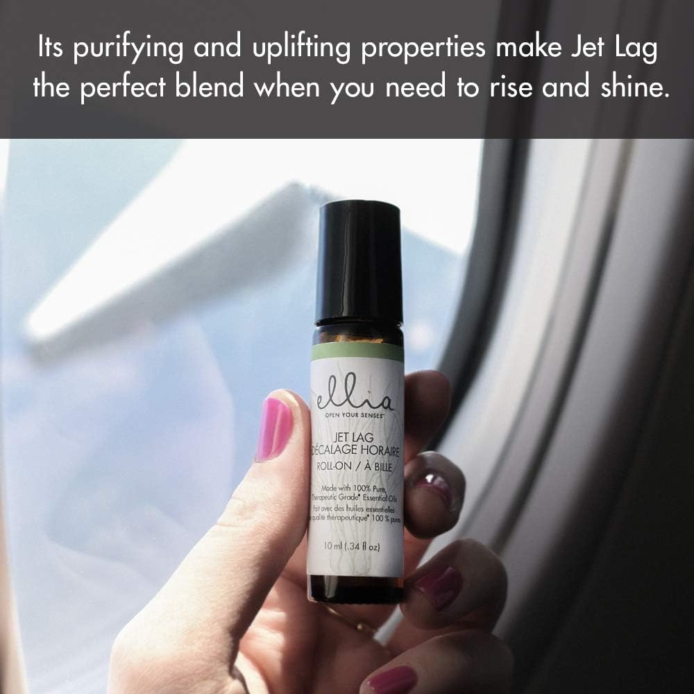 Ellia Essential Oil Roll-On | Jet Lag Blend| 10ml, 100% Pure, Therapeutic Grade