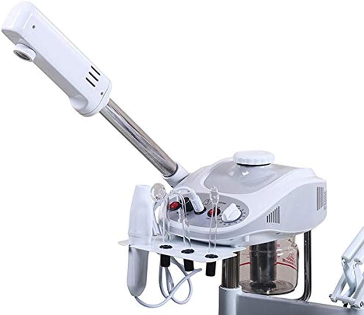 Funnylife 3 in 1 Aromatherapy Facial Steamer, 5X Magnifying LED Lamp, High Frequency Machine,Salon Spa Beauty Equipment