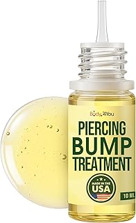 BodyJ4You Keloid Bump Removal Oil - Piercing Aftercare Shrinking Drops - Nose Ear Septum Belly Cartilage Scar Treatment Piercing Bump Solution - Tea Tree Jojoba Essential Oils Keloid Care - 0.33 Fl Oz