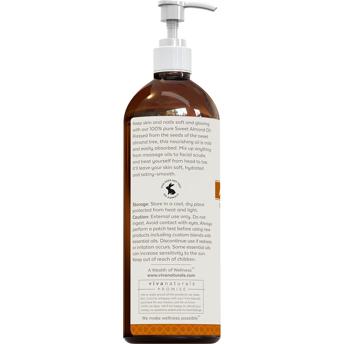 Almond Oil (16 oz); Sweet Almond Oil for Skin or Almond Oil for Hair, The Perfect Natural Body Oil for Women, Great as Unscented Massage Oil (Pack of 2)