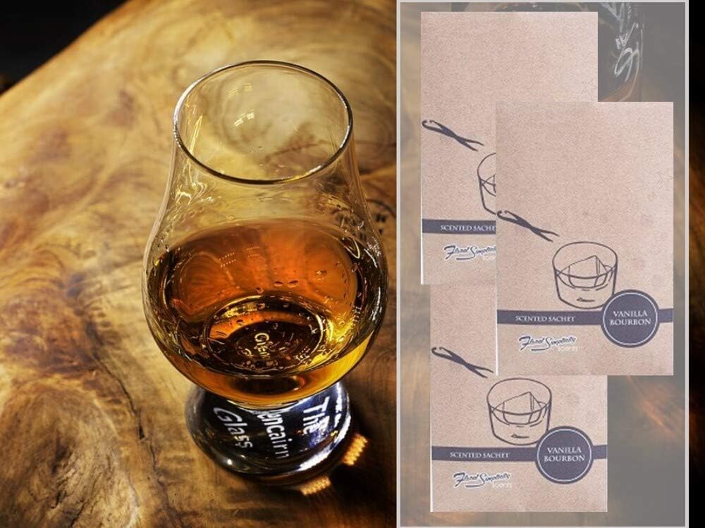 Vanilla Bourbon Scented Sachets Pack of 3, Everyday - Long-Lasting Scented Bags, Home Fragrance, Air Freshener & Deodorizer for Closet, Room, Drawer, or Cars, Made in USA