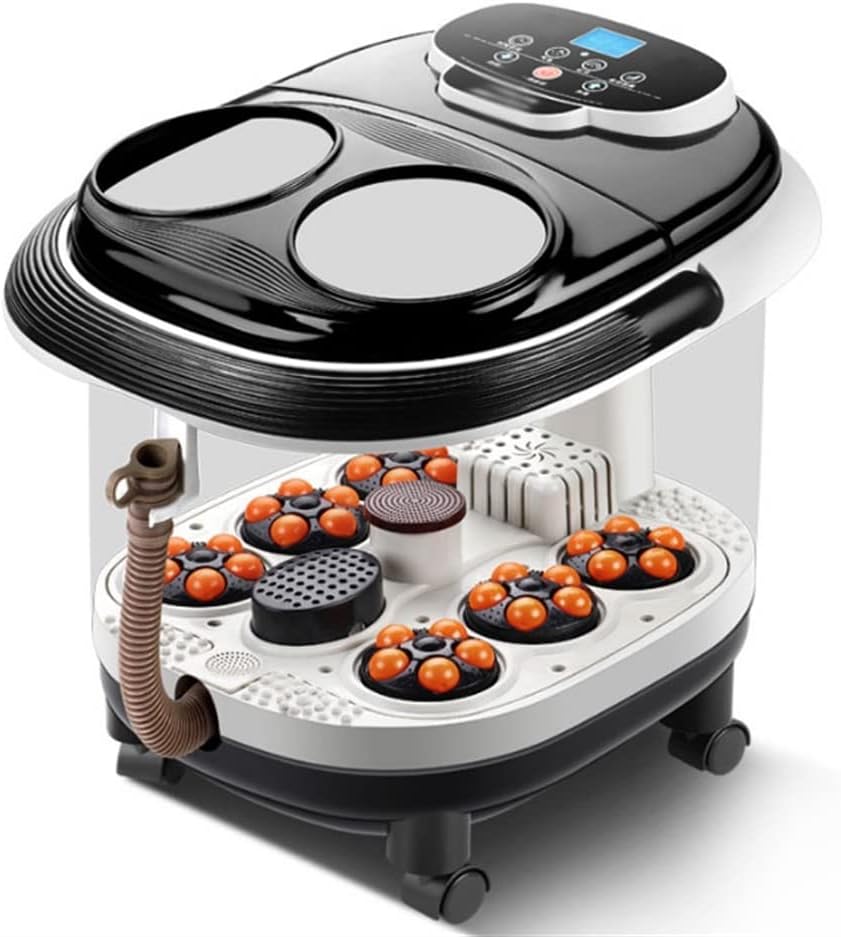 Foot Spa Bath Massager, Foot Spa Massager with Heat, Bubble Jets, Foot Bath Tub with Adjustable Time & Temperature, for Tired Feet, & Stress Relief