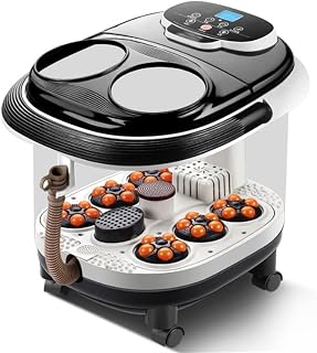 Foot Spa Bath Massager, Foot Spa Massager with Heat, Bubble Jets, Foot Bath Tub with Adjustable Time & Temperature, for Tired Feet, & Stress Relief