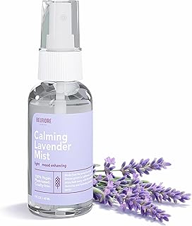 100% Natural Lavender Mist Spray, Organic Face Body Hair Hydrating Mister, Calming for Better Sleep, Vegan non-GMO, 2 ounce