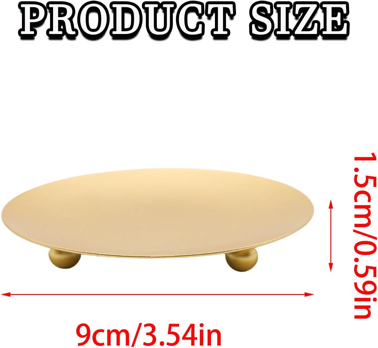 2Pcs Iron Plate Candle Holder Set - 3.54 Inch Decorative Pedestal Candle Stands for Home, Wedding, and Birthday Parties - Elegant Gold Candle Holders for Stylish Décor