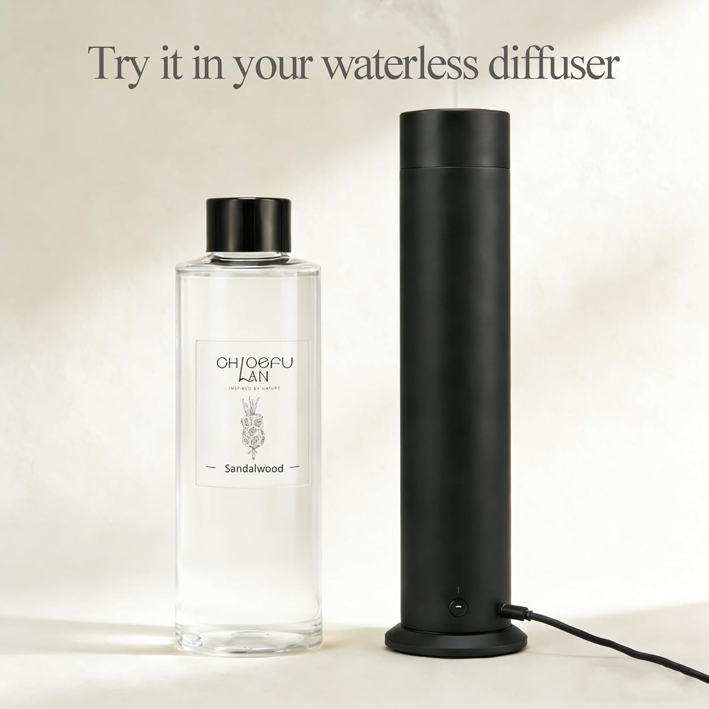 Sandalwood Essential Oil Scented Diffuser Oil 200ml/6.76 fl oz for Home, Scented Oils Diffuser Refill, Diffuser Sticks, Bathroom Diffuser, Best for Aromatherapy, SPA and Home, 0% Alcohol