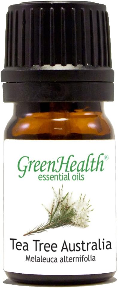 Tea Tree Essential Oil (Australia) - 100% Pure & Natural - 5 ml Amber Glass Bottle w/Euro Dropper - GreenHealth
