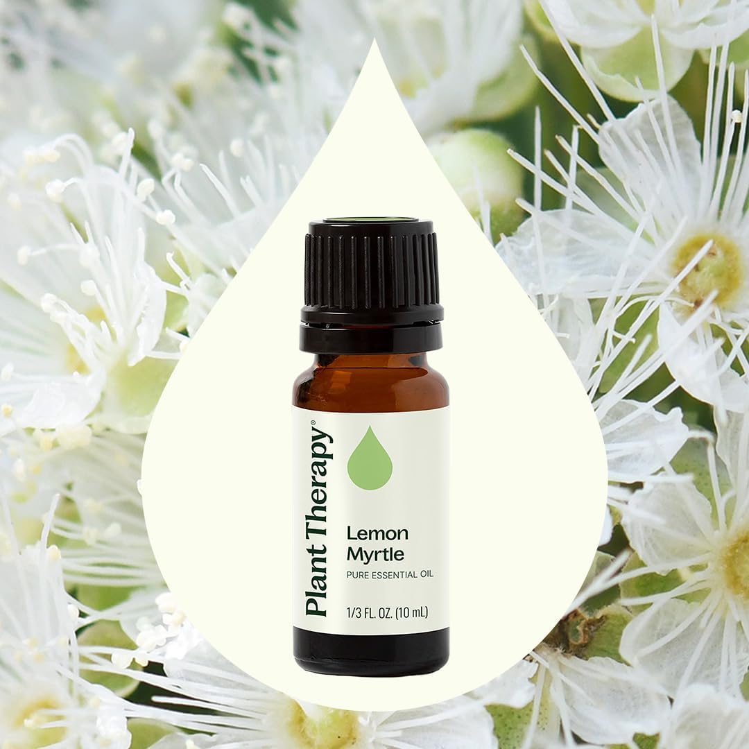 Plant Therapy Lemon Myrtle Essential Oil 10 mL (1/3 oz) 100% Pure, Undiluted, Aromatherapy for Immune Support, Deodorizing, and Mood Boosting