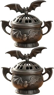 2 Pack Mini Cone Incense Holder MetalBat-Shaped Incense Burner for Room Home Decor Yoga Spa Meditation