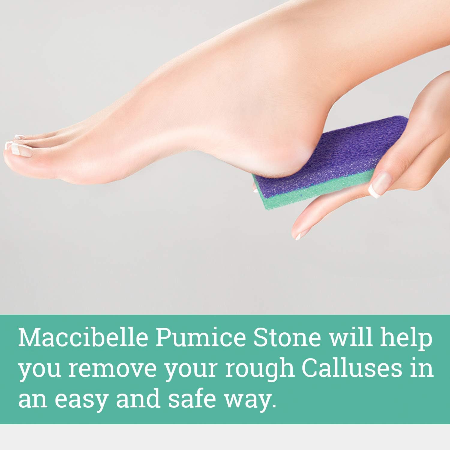 Salon Foot Pumice and Scrubber for Feet and Heels Callus and Dead Skins, Safely and Easily Eliminate Callus and Rough Heels (Pack of 4)