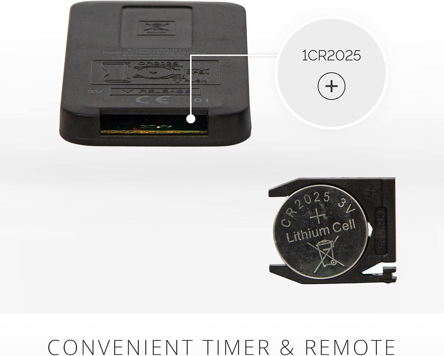 Luminara On-Off Remote for Remote Ready Real-Flame Effect LED Flameless Candles - Comes with Replaceable CR2025 Battery