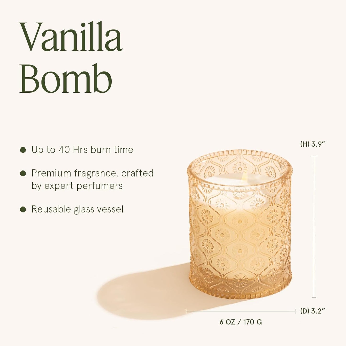 LA JOLIE MUSE Vanilla Zest Scented Candles for Home, Natural Soy, 40 Hrs | Luxury Jar Candle, Clean Non Toxic, Gift for Women & Men, Decorative Gourmand Candles, Pretty Candle, Lemon Coconut Bergamot