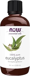 NOW Essential Oils, Eucalyptus Oil, Clarifying Aromatherapy Scent, Steam Distilled, 100% Pure, Vegan, Child Resistant Cap, 4-Ounce