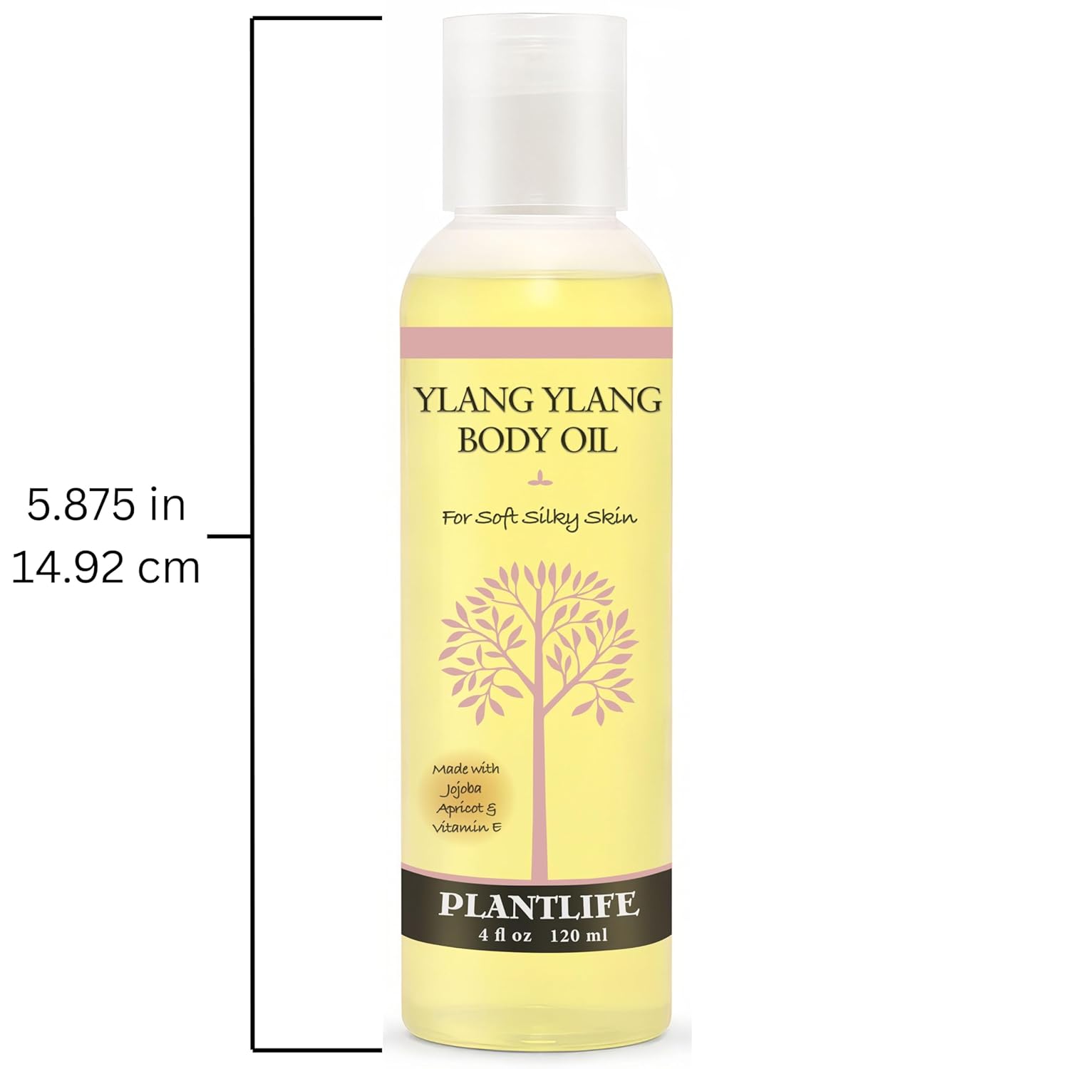 Plantlife Ylang Ylang Body Oil - Moisturizing Natural Body Oil for All Skin Types - Nourishing Dry Skin and Making It Feel Soft and Silky for Women & Men - Bath, Body & Massage Oil - 4oz