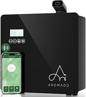 2025 Upgraded 3500 Sq.Ft Smart Scent Diffuser - HVAC System, Whole House Aroma & Hotel Collection Diffuser, Waterless Essential Oil Diffuser for Home Large Room, Cold Air Tech, 600mL (Black)