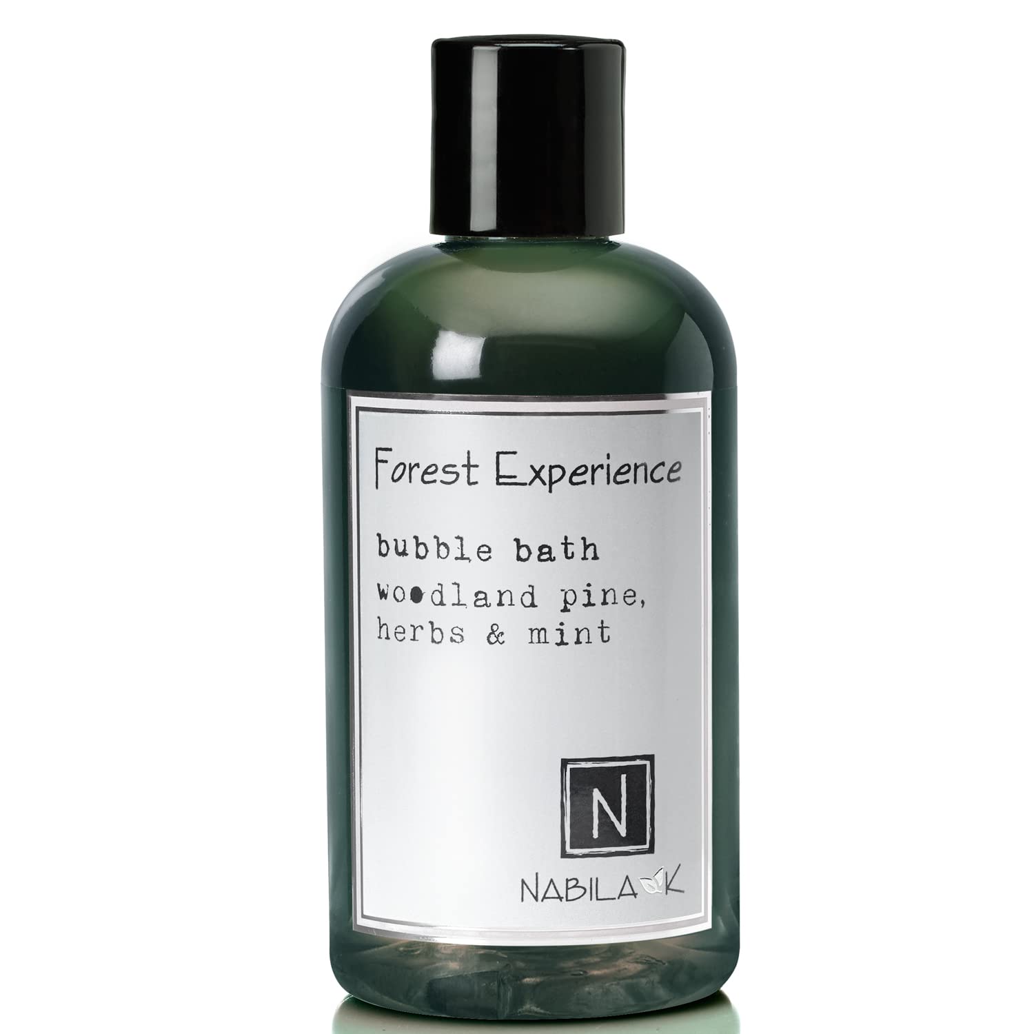 Nabila K Forest Experience Bubble Bath with Pine, Herbs & Mint | Natural & Organic, Sulfate-Free, Tear-Free | Luxury Aromatherapy Bath Soak for Sensitive Skin | for Women & Men, 8 oz