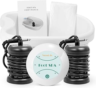 WL VnioLife Ionic Foot Bath Detox Machine with Bag, Portable Detox Foot Spa System, Ion Cleanse Detox Set for Home Beauty Salon Spa Use with Replacement Arrays, 100 Liners