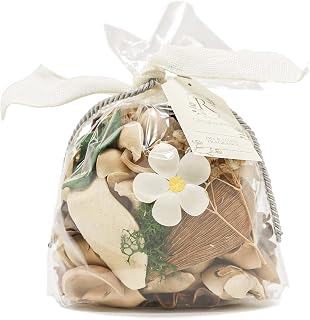 Qingbei Rina Gardenia Potpourri Bags, Gardenia Scented Potpourri Bowl Filler, Vase Filler,Decorative Dried Flower, Home Fragrance Petal, Bathroom Decor(White)